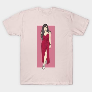 Lady In Red Dress T-Shirt